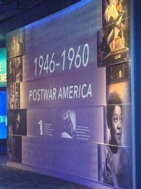 NASHVILLE, TN - 28 Şubat 2025 'te Nashville, Tennessee' deki Ulusal Afrika Amerikan Müzesi 'nde Rivers of Rhythm sergisi.