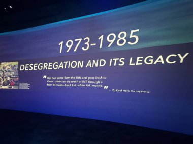 NASHVILLE, TN - 28 Şubat 2025 'te Nashville, Tennessee' deki Ulusal Afrika Amerikan Müzesi 'nde Rivers of Rhythm sergisi.