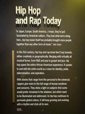 NASHVILLE, TN - 28 Şubat 2025 'te Nashville, Tennessee' deki Ulusal Afro-Amerikan Müzik Müzesi 'nde görülen Mesaj Sergisi.