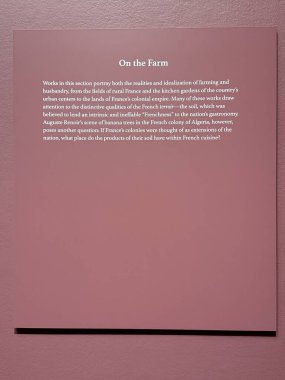NASHVILLE, TN - 2 Mart 2025 'te Nashville, Tennessee' deki Frist Sanat Müzesi 'nde Çiftlikten Masaya Sergisi.
