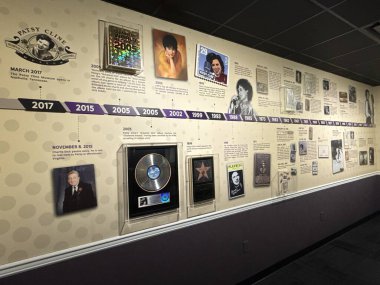 NASHVILLE, TN - MAR 2: 2 Mart 2025 'te Nashville, Tennessee' deki Patsy Cline Müzesinde sergi.