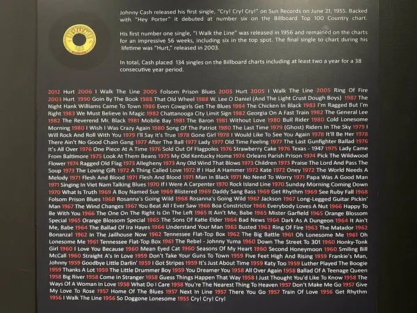 3 Mart 2025 'te Nashville, Tennessee' deki Johnny Cash Müzesi 'nde sergi açıldı..