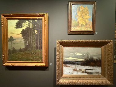 FAIRFIELD CT - 15 Mart 2025 'te Fairfield, Connecticut' taki Fairfield Üniversitesi 'ndeki Sanat Müzesi' nde sergi.