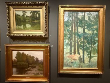 FAIRFIELD CT - 15 Mart 2025 'te Fairfield, Connecticut' taki Fairfield Üniversitesi 'ndeki Sanat Müzesi' nde sergi.