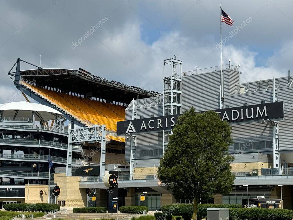 PITTSBURGH, PA - JUN 30: Acrisure Stadium in Pittsburgh, Pennsylvania, as seen on June 30, 2024.
