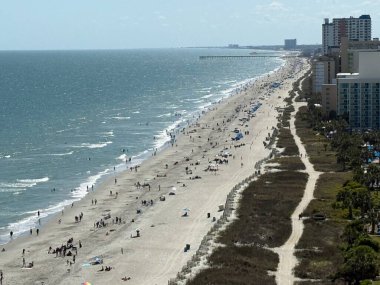 MYRTLE BEACH, SC - 18 Nisan 2025 'te Güney Carolina' daki Myrtle Beach 'in görüntüsü.