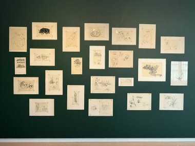 REYKJAVIK, ICELAND - 23 Temmuz 2025 'te Reykjavik, İzlanda' daki Gerdarsafn Kopavogur Sanat Müzesi 'nde sergi.