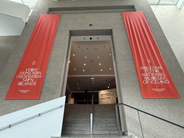 REYKJAVIK, ICELAND - 23 Temmuz 2025 'te İzlanda Ulusal Müzesi.