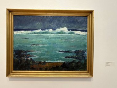 REYKJAVIK, ICELAND - 23 Temmuz 2025 'te Reykjavik Sanat Müzesi Kjarvalsstadir' de Kjarval 20. yüzyıl sergisi.