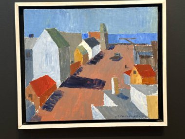 REYKJAVIK, ICELAND - 23 Temmuz 2025 'te Reykjavik Sanat Müzesi Kjarvalsstadir' de Kjarval 20. yüzyıl sergisi.