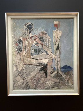 REYKJAVIK, ICELAND - 23 Temmuz 2025 'te Reykjavik Sanat Müzesi Kjarvalsstadir' de Kjarval 20. yüzyıl sergisi.