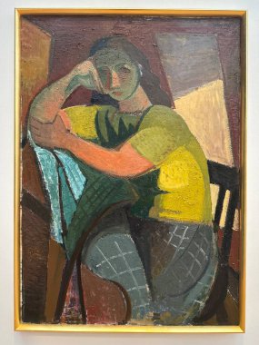 REYKJAVIK, ICELAND - 23 Temmuz 2025 'te Reykjavik Sanat Müzesi Kjarvalsstadir' de Kjarval 20. yüzyıl sergisi.