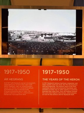 REYKJAVIK, ICELAND - 23 Temmuz 2025 'te İzlanda' daki Reykjavik Denizcilik Müzesi 'nde sergi.