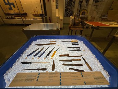 REYKJAVIK, ICELAND - 23 Temmuz 2025 'te İzlanda' daki Reykjavik Denizcilik Müzesi 'nde sergi.