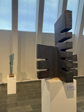 REYKJAVIK, ICELAND - 23 Temmuz 2025 'te İzlanda' nın Reykjavik kentindeki Sigurjon Olafsson Müzesinde sergi.