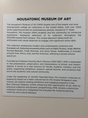 3 Mayıs 2025 'te Bridgeport, Connecticut' taki Housatonic Sanat Müzesi 'nde sergi açıldı..
