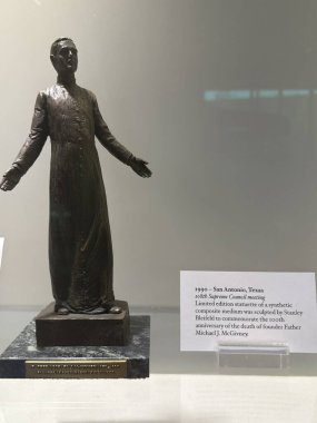 New Haven, Connecticut 'ta 3 Mayıs 2025' te kutsanmış Michael McGivney Hac Merkezi (eski adıyla Kolomb Müzesi Şövalyeleri).