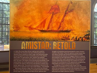 NEW HAVEN, CT - 3 MAYIS: 3 MAYIS: 3 Mayıs 2025 'te görüldüğü gibi Connecticut' taki New Haven Müzesinde sergi.