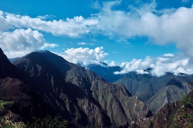 View of the mountain peaks. Beautiful landscape. Andes, Peru.