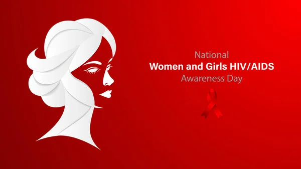 Krajowe Kobiety Dziewczęta Hiv Aids Projekt Wektora Dnia Świadomości — Wektor stockowy