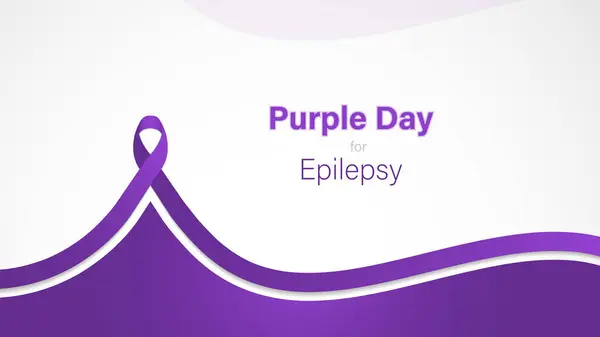Purpurowy Dzień Dla Epilepsja Dzień Koncepcja Wektor Projekt — Wektor stockowy