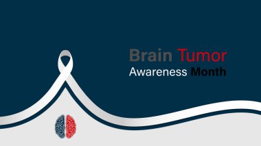 Beyin tümörü farkındalık ayı vektör tasarımı