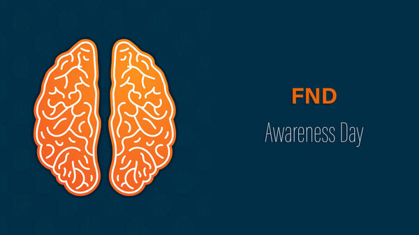 FND Awareness day, functional neurological disorders, vector illustration