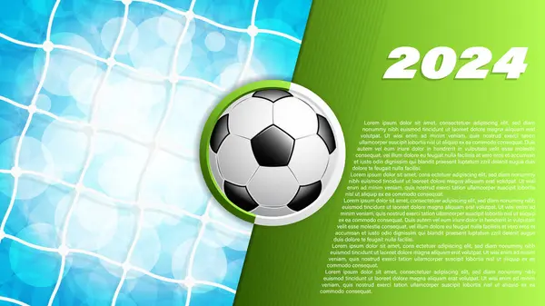 Voetbal Voetbal Banner Template Sport Poster Creatief Concept Achtergrond Vector — Stockvector