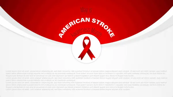Maio American Stroke Awareness Mês Ilustração Vetorial — Vetor de Stock