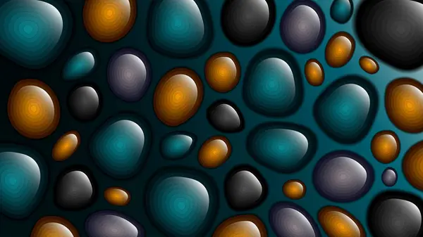 Vector Illustration Colored Sea Pebbles Vibrant Colors — 图库矢量图片#