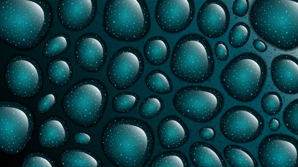 Tyrkysová Barva Abstraktní Pozadí Kapkami Vody Vektorové Ilustrace — Stockový vektor