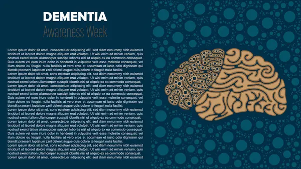 Dementia Awareness Week Vector Design — Stock Vector
