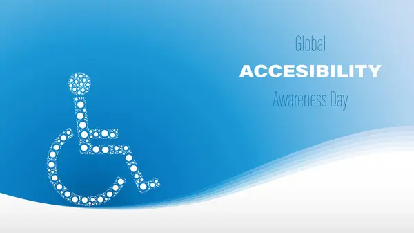 Journée Mondiale Sensibilisation Accessibilité Illustration Vectorielle — Image vectorielle