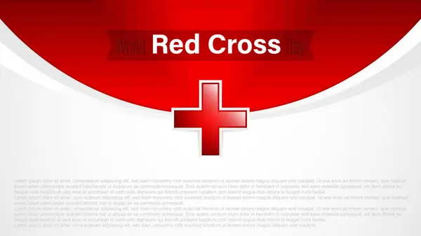 Journée Mondiale Croix Rouge Illustration Vectorielle — Image vectorielle