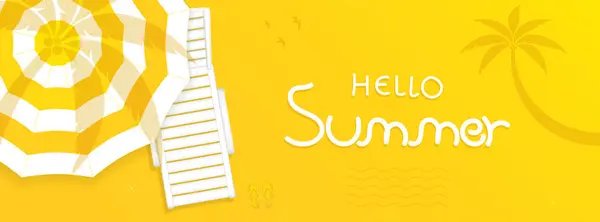 Hallo Sommer Abstrakten Hintergrund Sommerschlussverkauf Banner Plakatdesign Vektor Illustration — Stockvektor