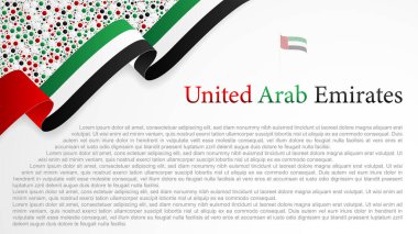 Birleşik Arap Emirlikleri Ulusal Bayrağı Bağımsızlık Günü ve diğer olaylar için arka plan kavramı, vektör illüstrasyonu
