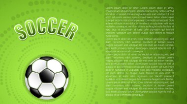 Futbol tasarımı, futbol afişi, spor düzeni tasarımı, arkaplan, vektör illüstrasyonu