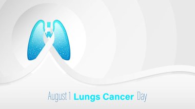 Dünya Akciğer Kanseri Günü, vektör illüstrasyonu