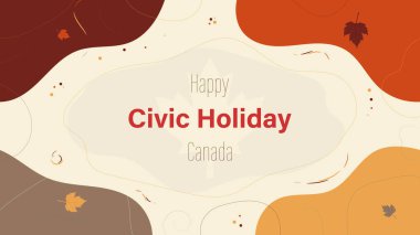 Mutlu Vatandaş Tatili Kanada, vektör illüstrasyonu.