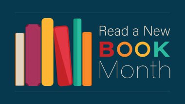 Yeni bir kitap ay tasarımı, vektör illüstrasyonunu oku.