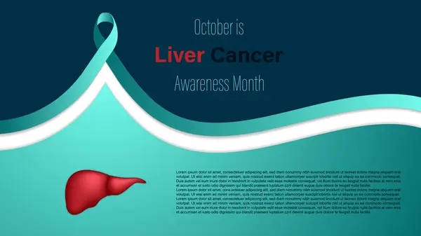 stock vector October is Liver Cancer Awareness Month, vector illustration.