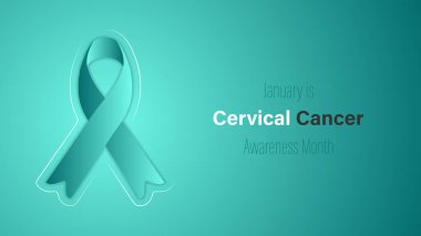 Rahim ağzı kanseri bilinçlendirme Month.Cancer şerit arka plan, vektör çizim