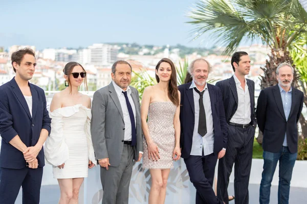 Cannes France May 2022 Benjamin Siksou Cosmina Stratan Patrick Timsit — Stock Photo, Image