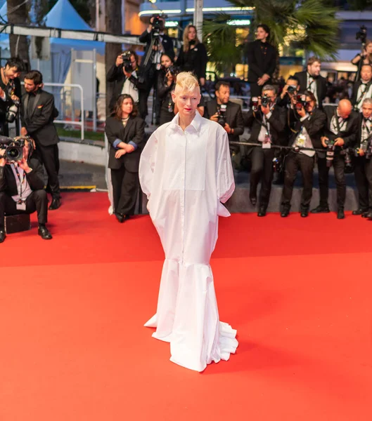 Cannes France May 2022 Tilda Swinton Attends Screening 75Th Annual — Foto Stock