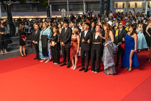Cannes France Mai 2022 Riley Keough Ses Invités Assistent Projection — Photo