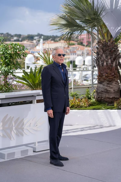Cannes Frankrike Maj 2023 Michael Douglas Deltar Fotokall När Han — Stockfoto