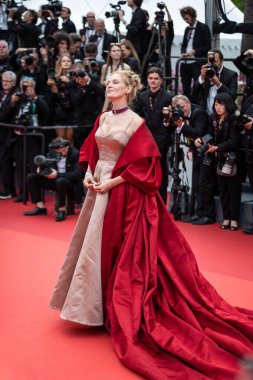 CANNES, FRANCE - MAY 16, 2023: Uma Thurman attends the 