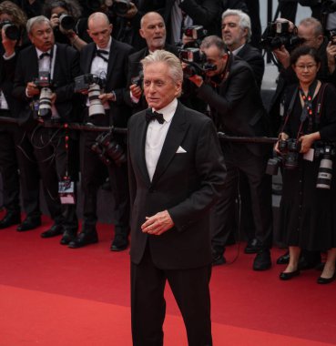 CANES, FRANCE - 16 Mayıs 2023: Michael Douglas 76. Cannes Film Festivali 'nde 