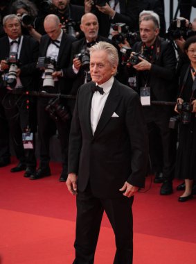 CANES, FRANCE - 16 Mayıs 2023: Michael Douglas 76. Cannes Film Festivali 'nde 