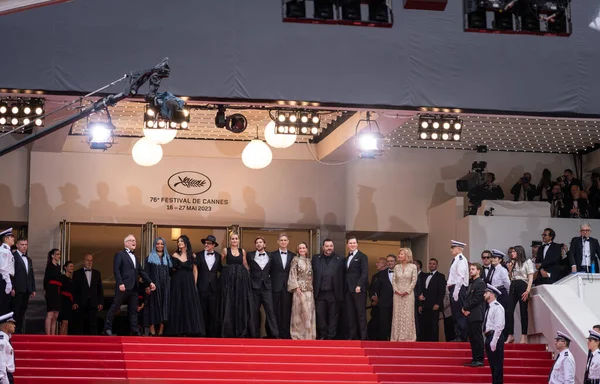 Cannes France May 2023 Members Jury Rungano Nyoni Maryam Touzani 免版税图库照片